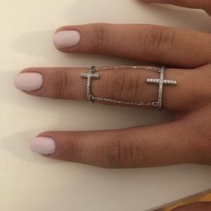 Double horizontal cross connected ring